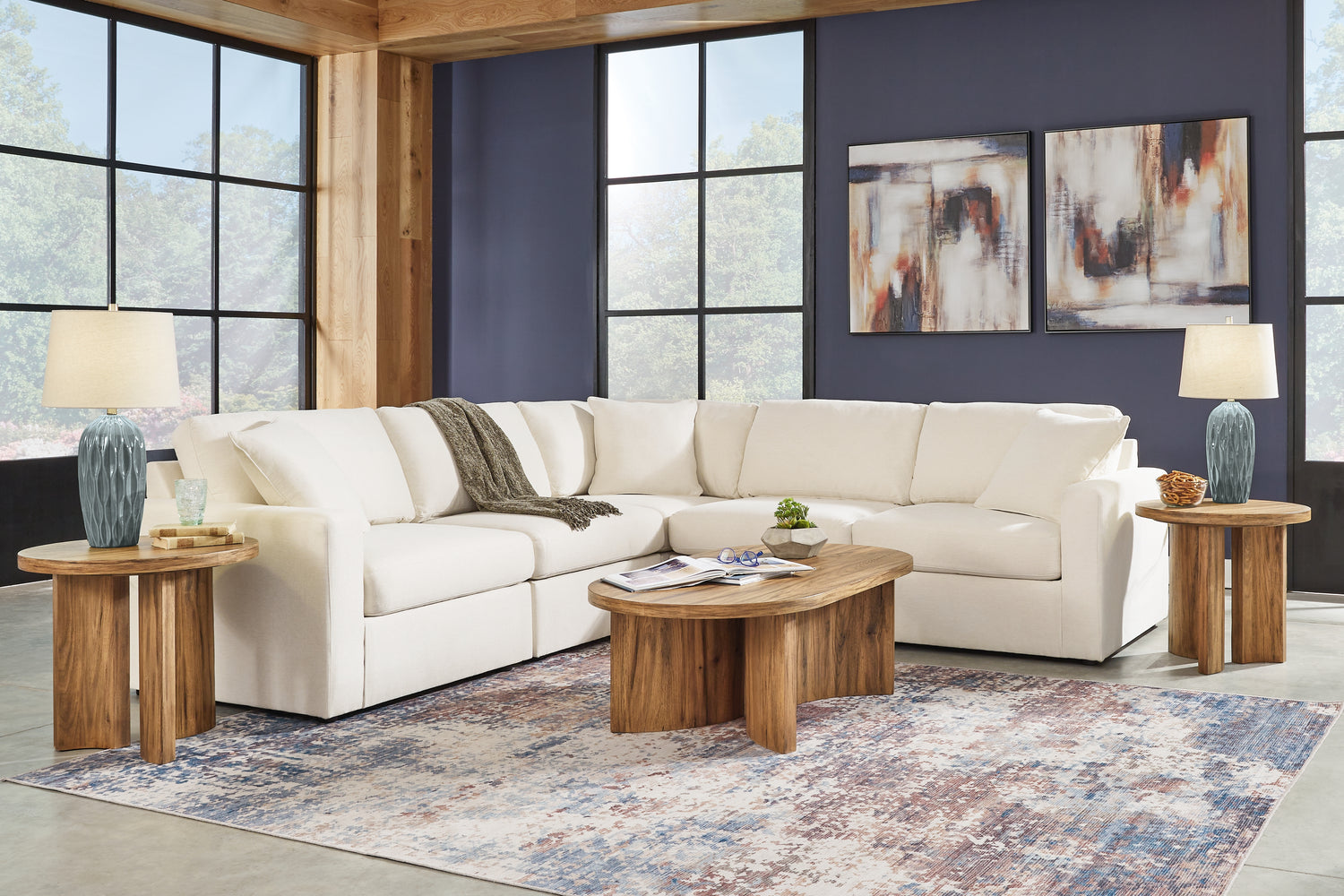 Furniture City Houma - Ashley Furniture - Modmax 5-Piece Sectional - RAF 5-Piece Sectional / Oyster - 92103S6