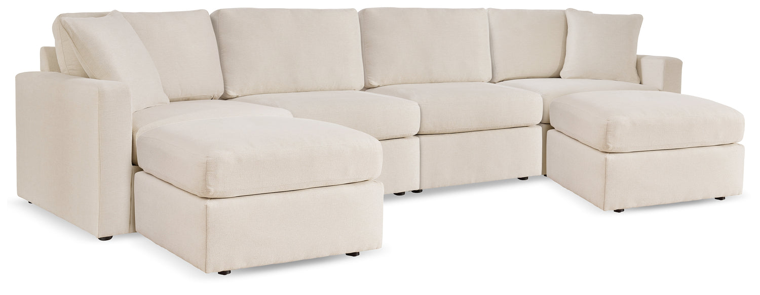 Furniture City Houma - Ashley Furniture - Modmax 4-Piece Sectional and 2 Ottomans - 4-Piece Sectional and 2 Ottomans / Oyster - 92103U1