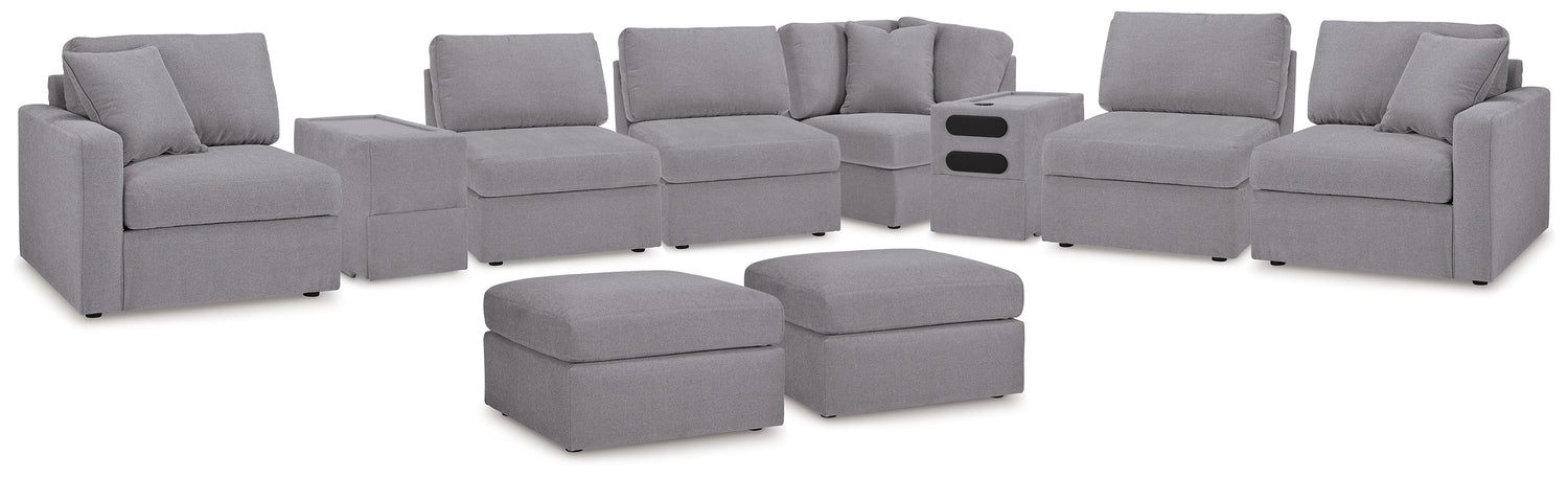 Furniture City Houma - Ashley Furniture - Modmax 8-Piece Sectional and 2 Ottomans - 8-Piece Sectional and 2 Ottomans / Granite - 92104U13