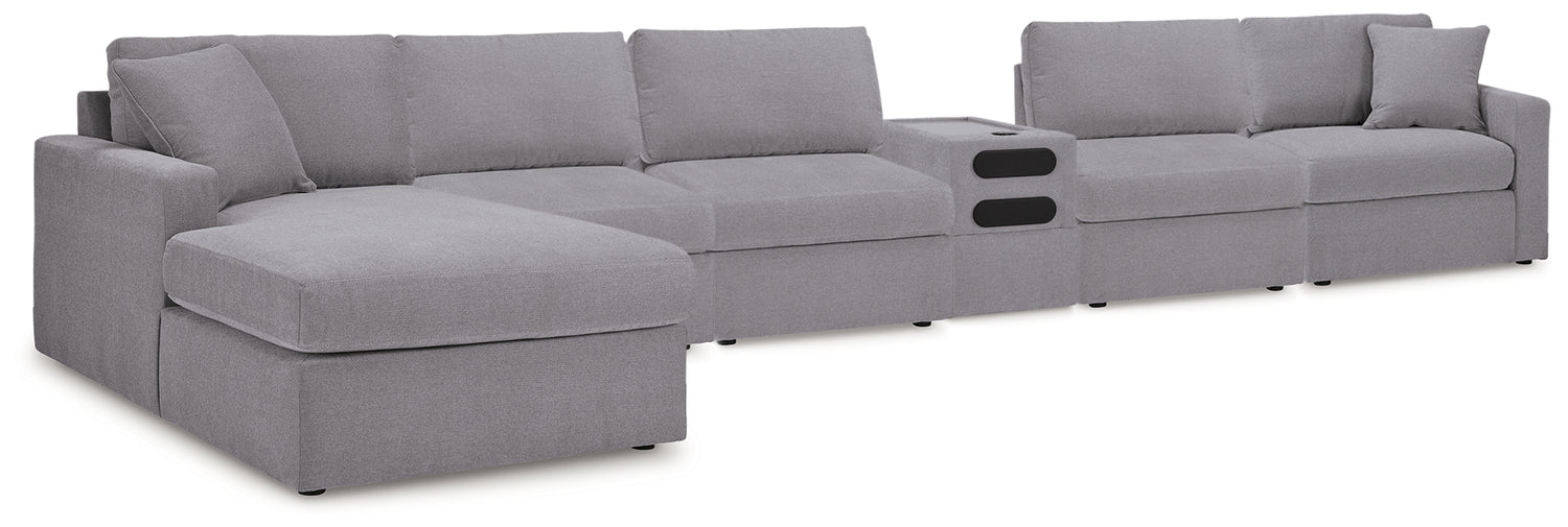 Furniture City Houma - Ashley Furniture - Modmax 6-Piece Sectional - 6-Piece Sectional / Granite - 92104U26