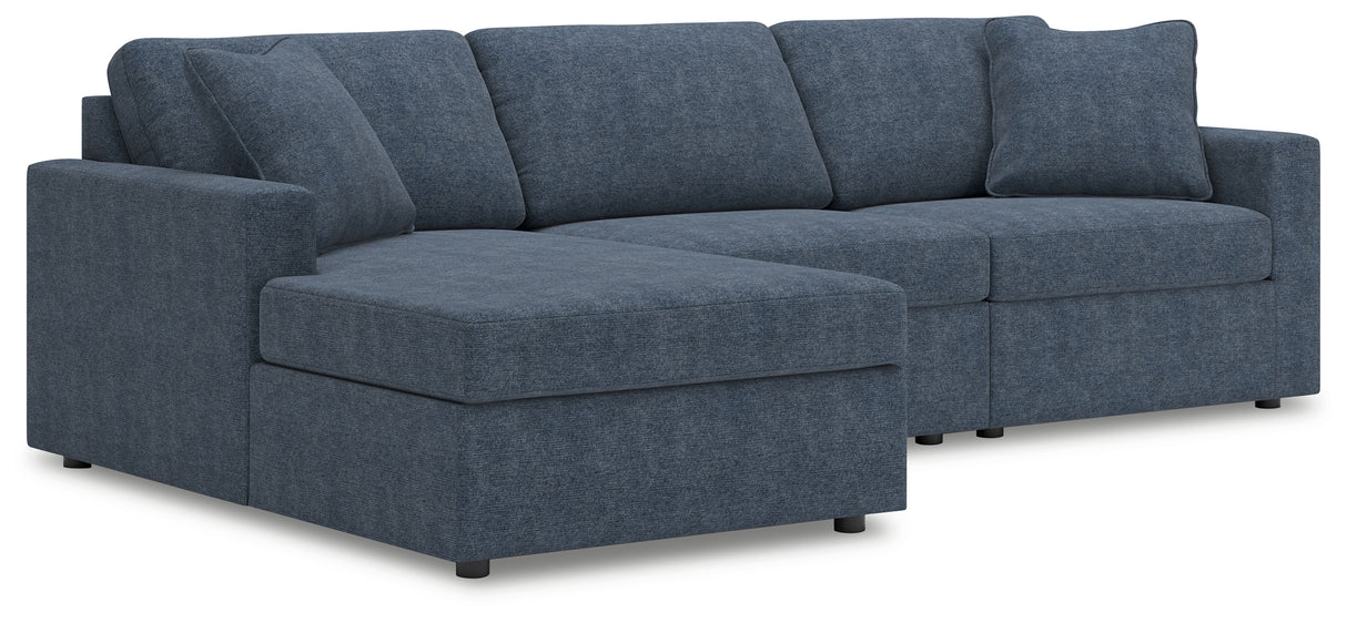 Furniture City Houma - Ashley Furniture - Modmax 3-Piece Sectional with Chaise - RAF 3-Piece Sectional with Chaise / Ink - 92121S17