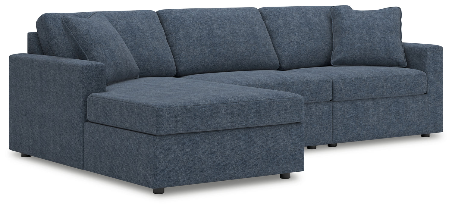 Furniture City Houma - Ashley Furniture - Modmax 3-Piece Sectional with Chaise - RAF 3-Piece Sectional with Chaise / Ink - 92121S17