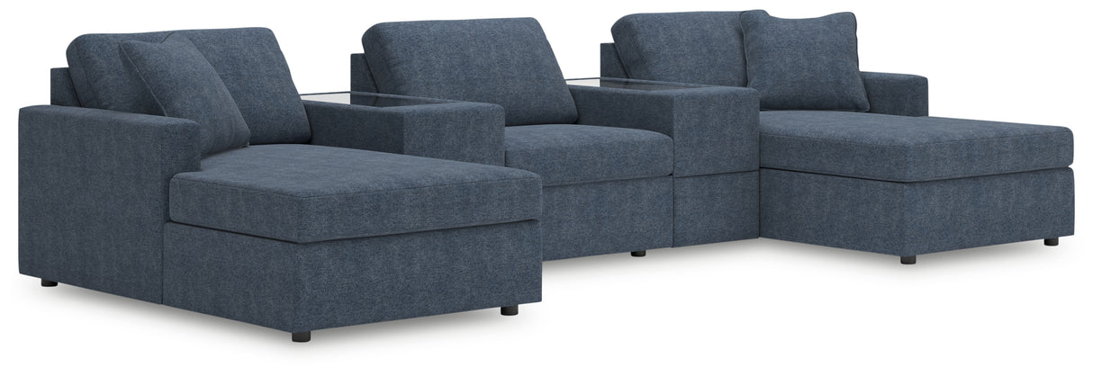 Furniture City Houma - Ashley Furniture - Modmax 5-Piece Pit Sectional - RAF 5-Piece Pit Sectional / Ink - 92121S44