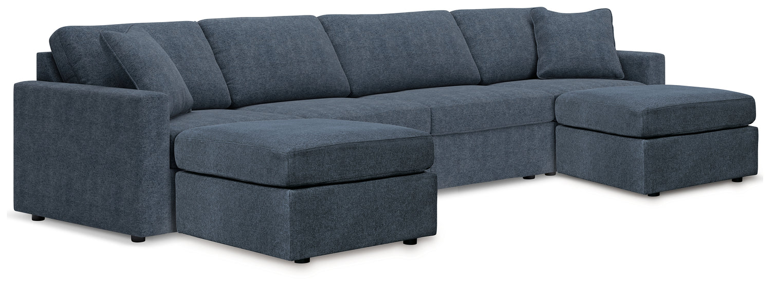Furniture City Houma - Ashley Furniture - Modmax 4-Piece Sectional and 2 Ottomans - 4-Piece Sectional and 2 Ottomans / Ink - 92121U1