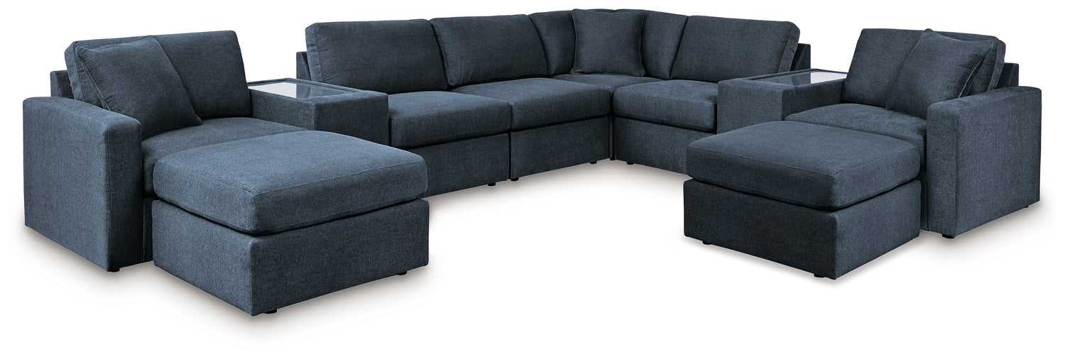 Furniture City Houma - Ashley Furniture - Modmax 6-Piece Sectional and 2 Ottomans - 6-Piece Sectional and 2 Ottomans / Ink - 92121U5