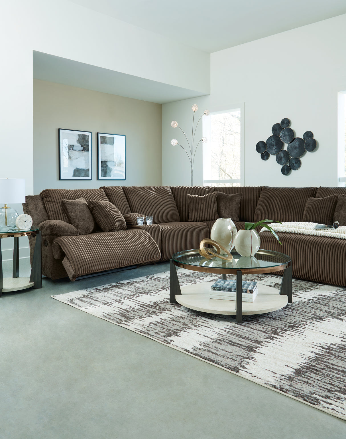 Top Tier 3-Piece Reclining Sofa Chaise Sectional