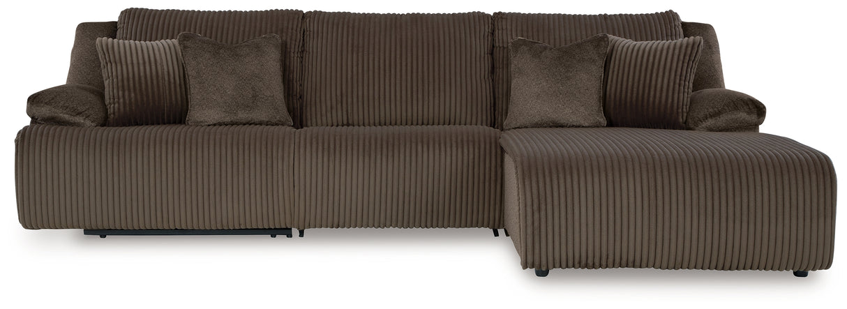 Top Tier 3-Piece Reclining Sectional Sofa Chaise