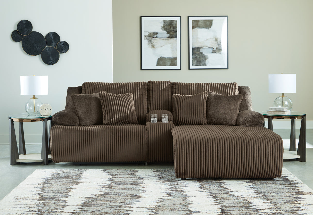Furniture City Houma - Ashley Furniture - Top Tier 3-Piece Reclining Sectional Sofa with Chaise - 3-Piece Reclining Sectional Sofa with Chaise - 92705S4
