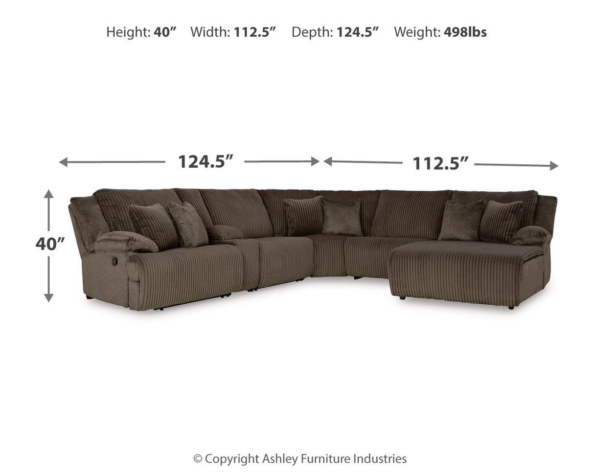 Top Tier 6-Piece Reclining Sectional with Chaise