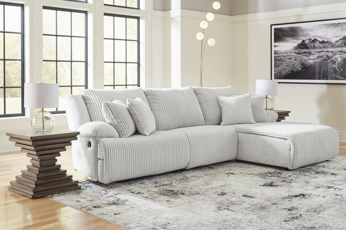 Furniture City Houma - Ashley Furniture - Top Tier 3-Piece Sectional Sofa Chaise - 3-Piece Sectional Sofa Chaise / Alloy - 92706S6