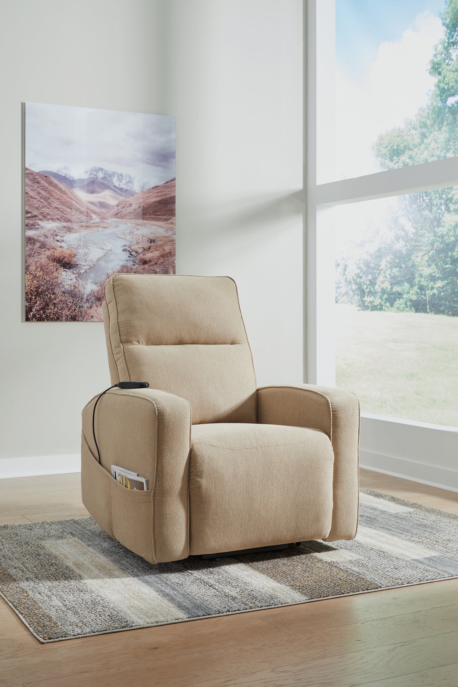 Furniture City Houma - Ashley Furniture - Starganza Power Lift Recliner - Power Lift Recliner / Taupe - 9370312
