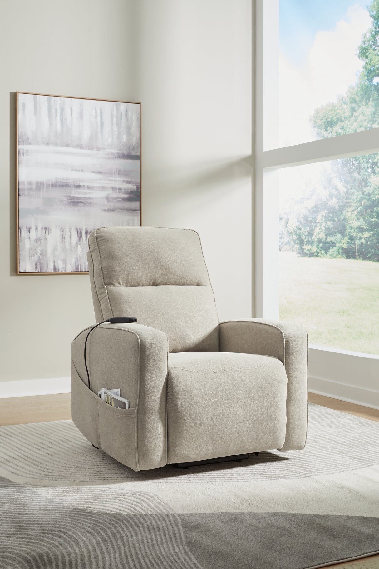 Furniture City Houma - Ashley Furniture - Starganza Power Lift Recliner - Power Lift Recliner / Smoke - 9370512