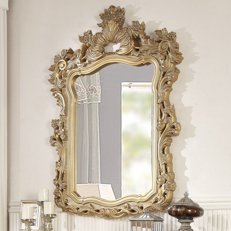 HD-8016 - Console Mirror - Bright Gold