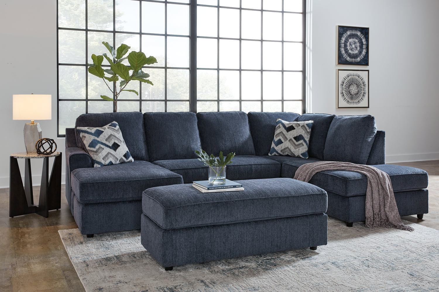 Furniture City Houma - Ashley Furniture - Albar Place 2-Piece Sectional and Ottoman - 2-Piece Sectional and Ottoman - 95302U1