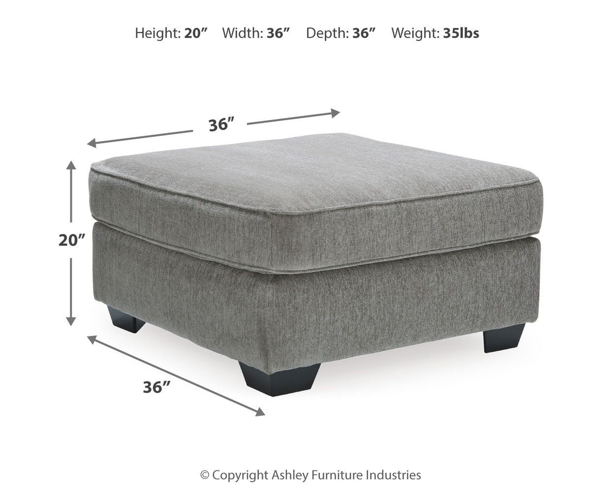 Altari - Oversized Accent Ottoman - Alloy