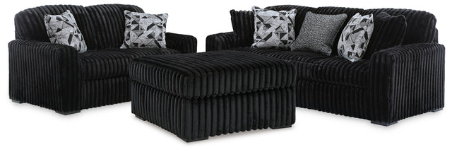 Furniture City Houma - Ashley Furniture - Midnight-Madness Sofa, Loveseat and Oversized Ottoman - Sofa, Loveseat and Oversized Ottoman - 98103U13