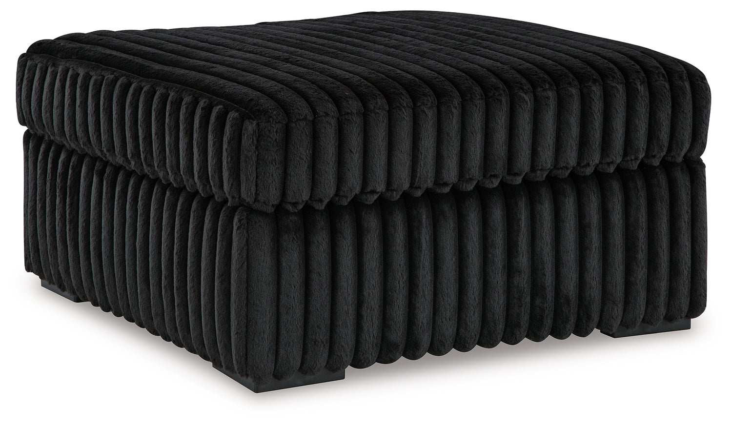 Midnight-Madness 3-Piece Sectional, Chaise and Oversized Accent Ottoman