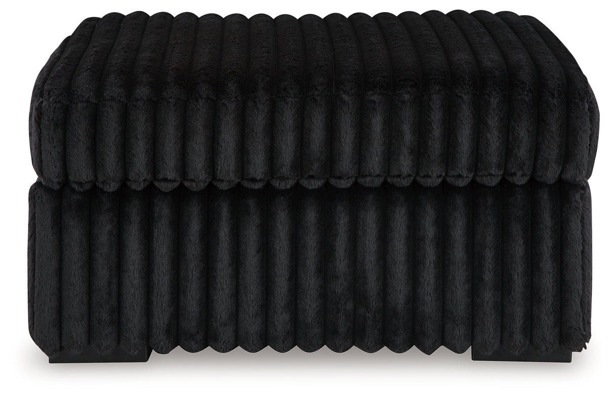 Midnight-Madness Oversized Chaise and Oversized Accent Ottoman