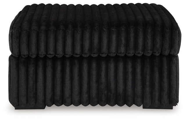 Furniture City Houma - Ashley Furniture - Midnight-Madness 2-Piece Sectional and Oversized Accent Ottoman - 2-Piece Sectional and Oversized Accent Ottoman / Onyx - 98103U4