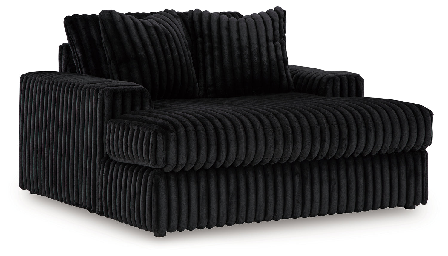 Midnight-Madness Oversized Chaise and Oversized Accent Ottoman