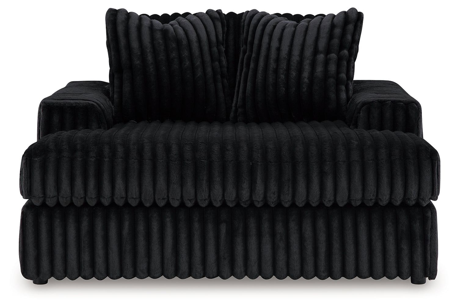 Furniture City Houma - Ashley Furniture - Midnight-Madness Super Chaise and Oversized Chaise - Super Chaise and Oversized Chaise / Onyx - 98103U12