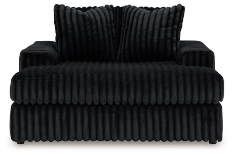 Furniture City Houma - Ashley Furniture - Midnight-Madness Super Chaise and Oversized Chaise - Super Chaise and Oversized Chaise / Onyx - 98103U12