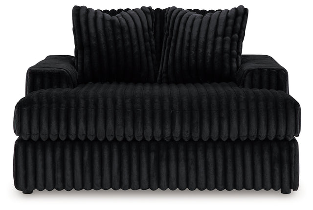 Furniture City Houma - Ashley Furniture - Midnight-Madness Super Chaise and Oversized Chaise - Super Chaise and Oversized Chaise / Onyx - 98103U12