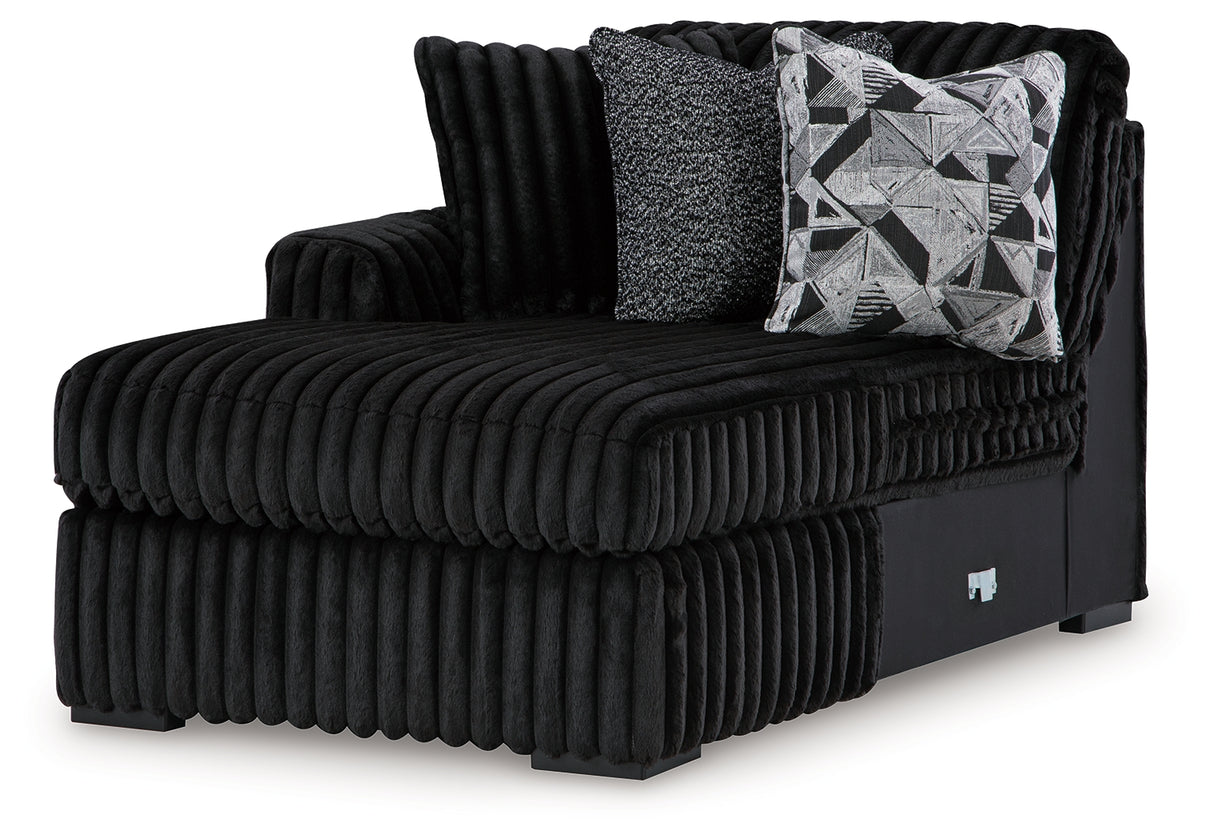 Midnight-Madness 4-Piece Sectional and Ottoman