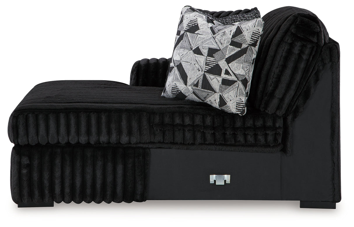 Midnight-Madness 4-Piece Sectional and Ottoman