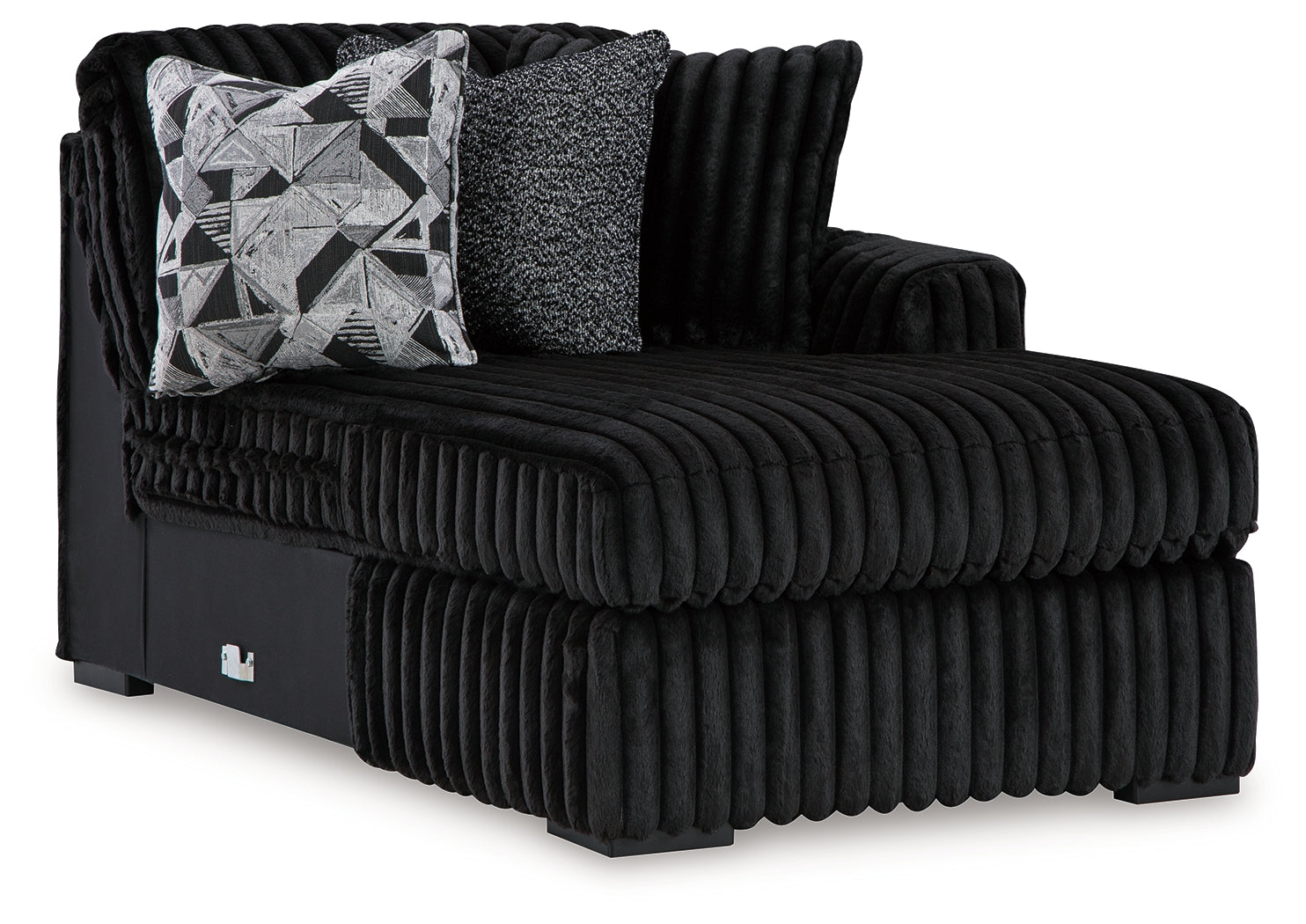Midnight-Madness 4-Piece Sectional and Oversized Accent Ottoman