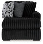 Furniture City Houma - Ashley Furniture - Midnight-Madness 4-Piece Sectional and Oversized Accent Ottoman - 4-Piece Sectional and Oversized Accent Ottoman / Onyx - 98103U3