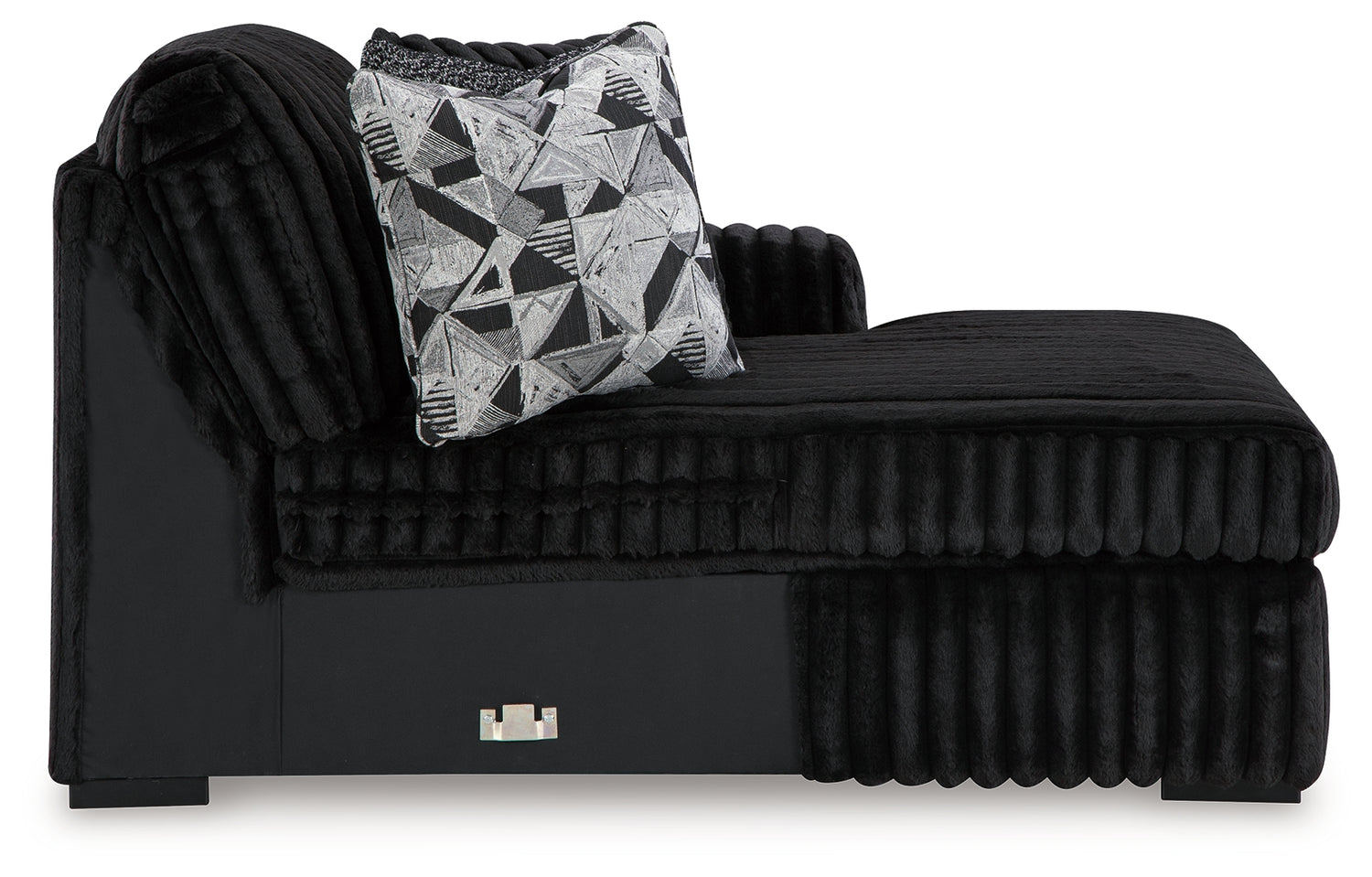 Midnight-Madness 2-Piece Sectional and Oversized Accent Ottoman