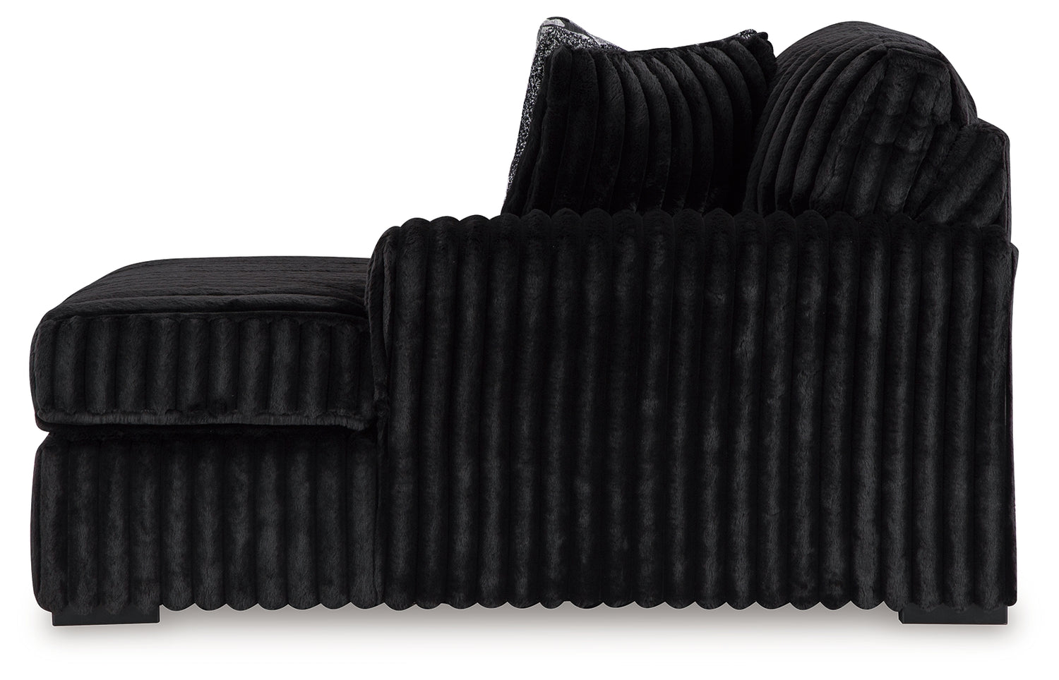 Midnight-Madness 4-Piece Sectional and Oversized Chaise