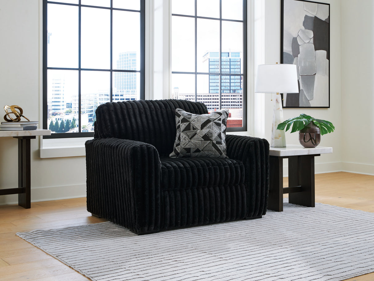 Furniture City Houma - Ashley Furniture - Midnight-Madness Oversized Chair - Chair and a Half - 9810323