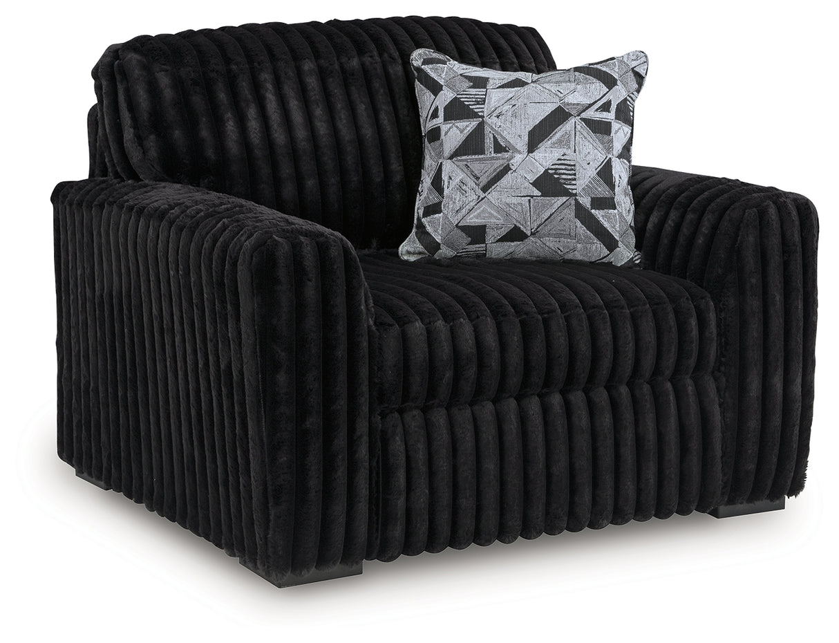 Midnight-Madness Sofa, Loveseat and Oversized Chair