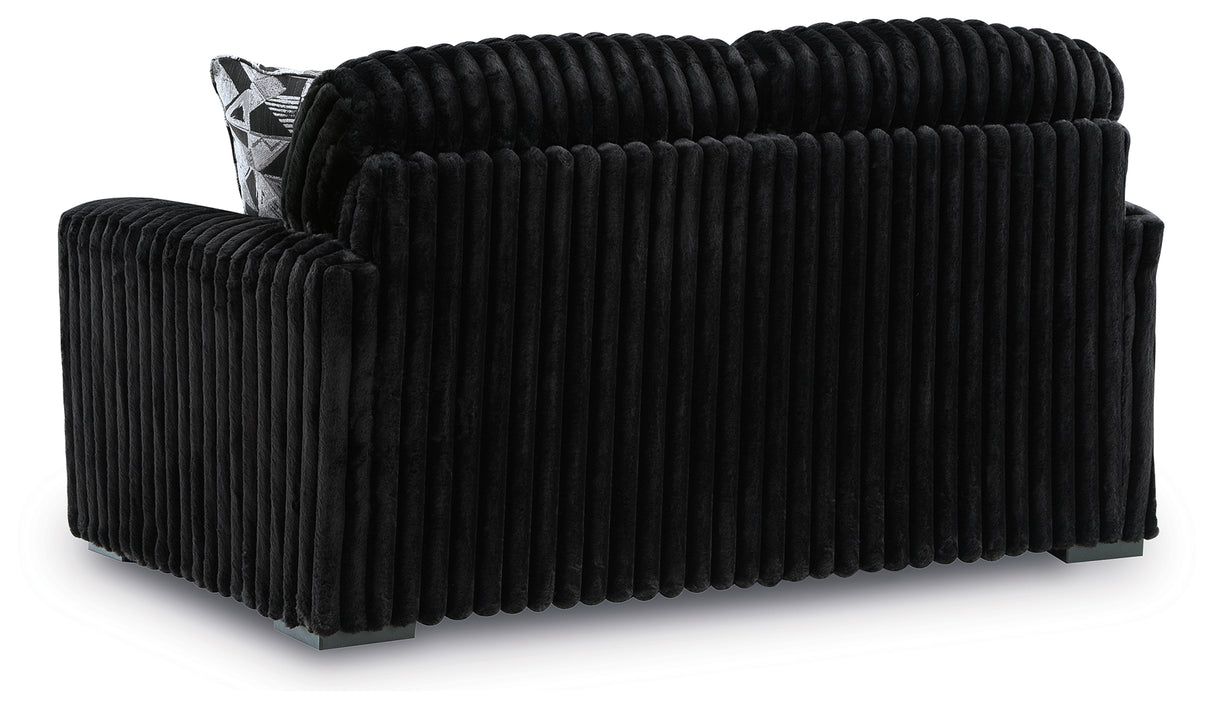 Midnight-Madness Sofa, Loveseat and Oversized Ottoman