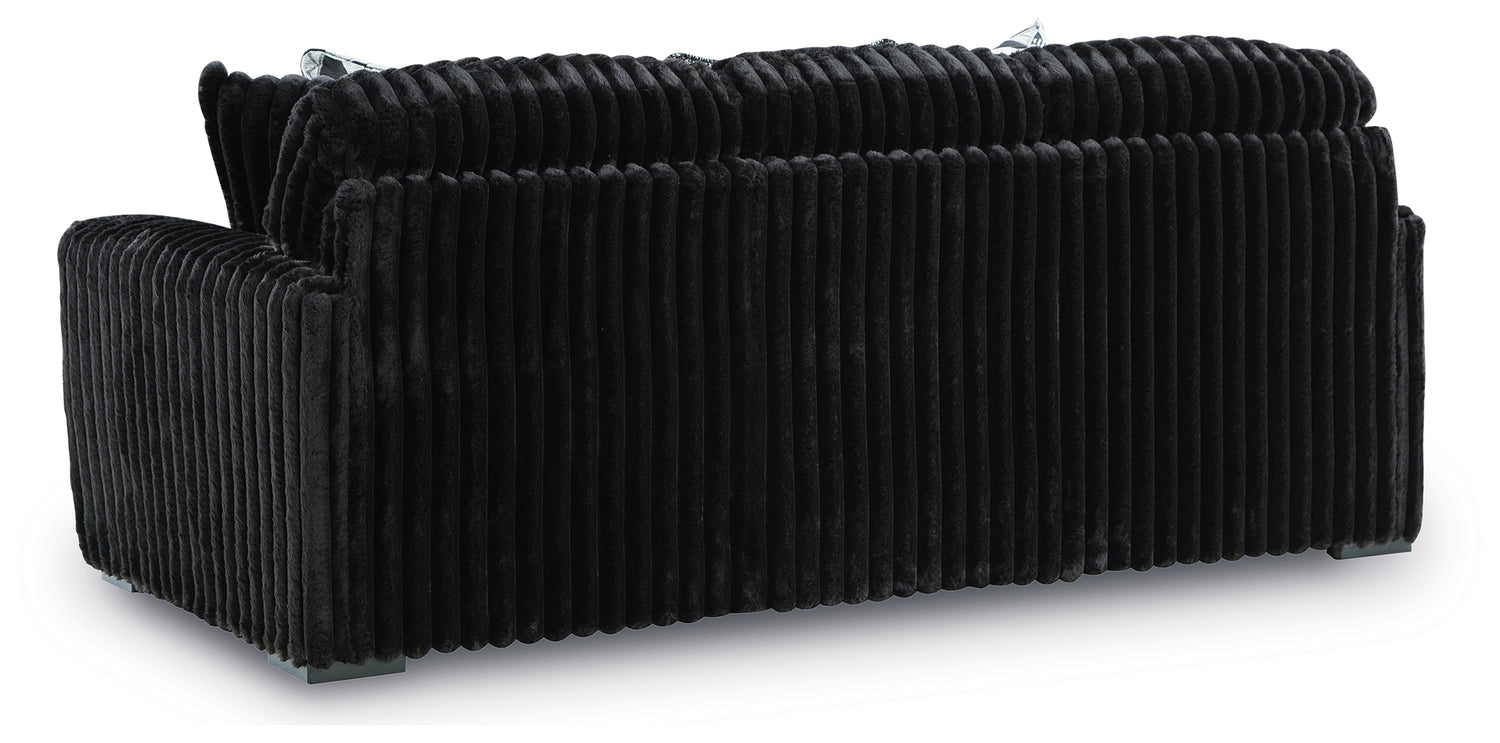 Midnight-Madness Sofa, Loveseat and Oversized Ottoman