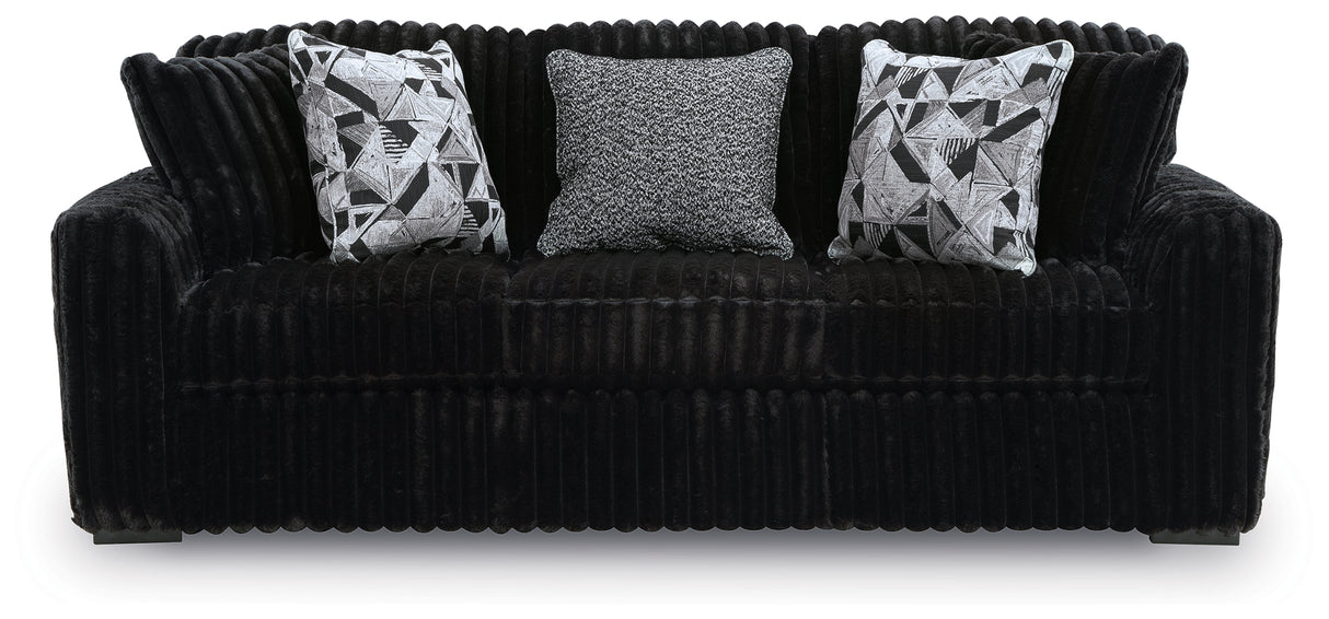 Midnight-Madness Sofa, Loveseat and Oversized Ottoman