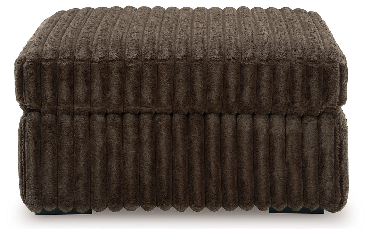Midnight-Madness Loveseat, Oversized Chaise and Ottoman