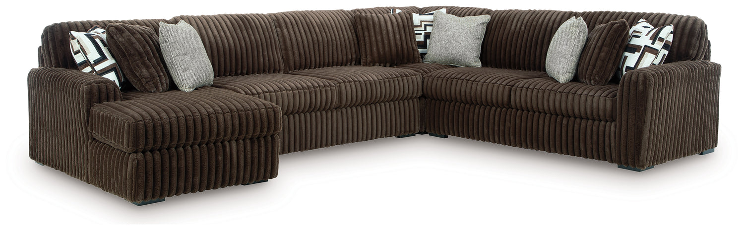 Midnight-Madness 4-Piece Sectional with Chaise