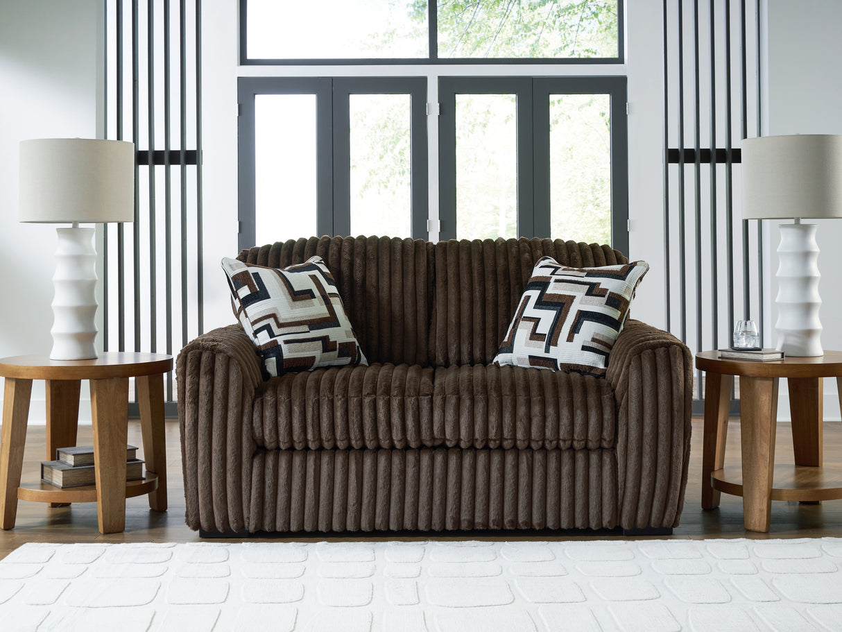Furniture City Houma - Ashley Furniture - Midnight-Madness Loveseat - Loveseat / Chocolate - 9810435