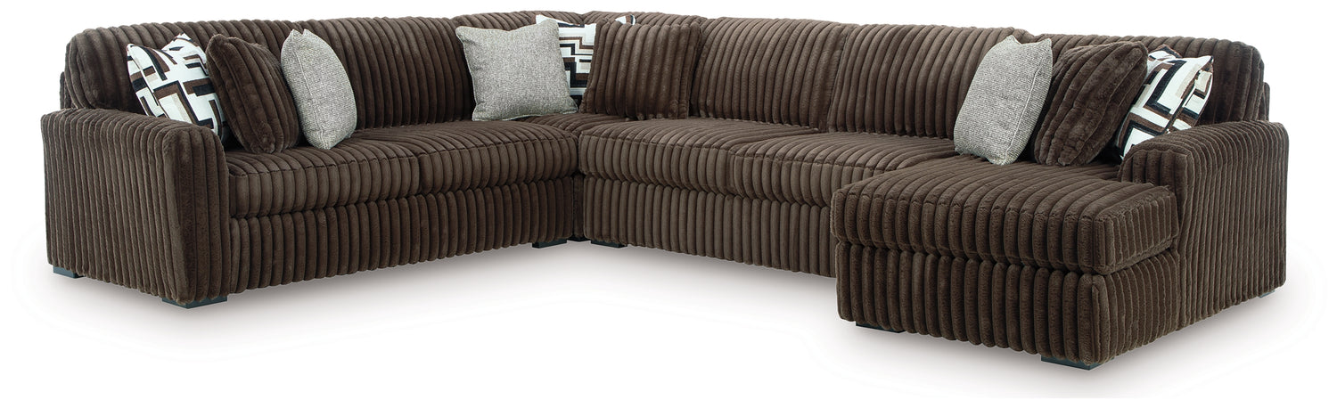 Midnight-Madness 4-Piece Sectional with Chaise
