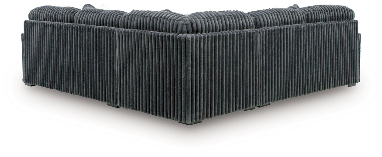 Furniture City Houma - Ashley Furniture - Midnight-Madness 3-Piece Sectional - LAF 3-Piece Sectional / Gunmetal - 98105S5