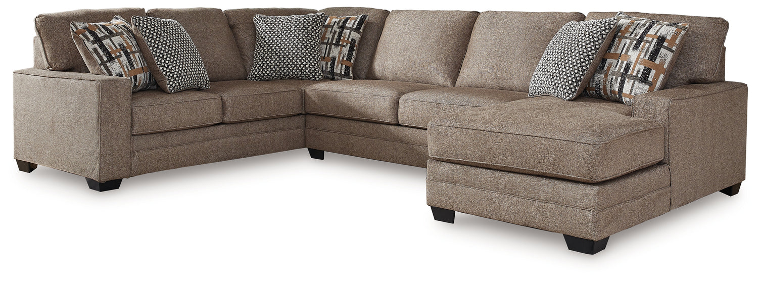 Furniture City Houma - Ashley Furniture - Cannonbrook 3-Piece Sectional with Chaise - RAF 3-Piece Sectional with Chaise / Nutmeg - 98201S1