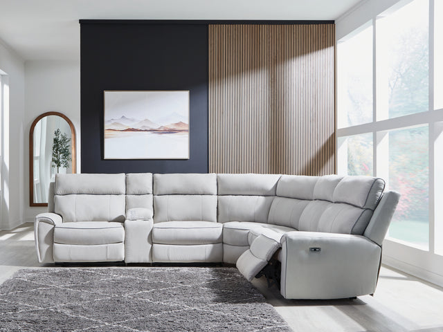 Furniture City Houma - Ashley Furniture - Social Pointe 6-Piece Power Reclining Sectional - 6-Piece Power Reclining Sectional - PC98802S10