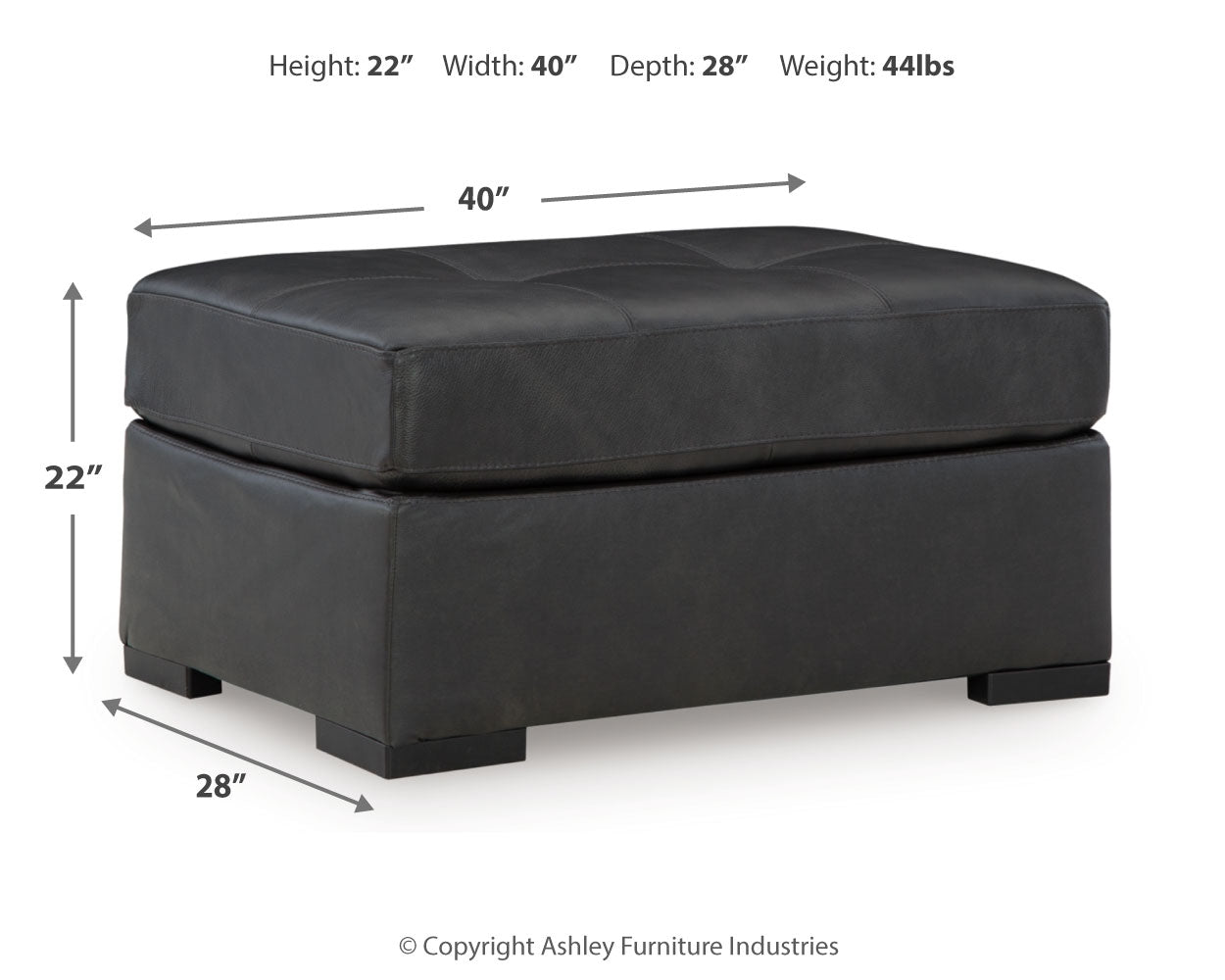 Brindley Pier Oversized Accent Ottoman