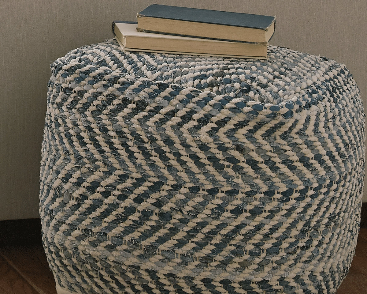 Furniture City Houma - Ashley Furniture - Chevron Pouf - Pouf - A1000445