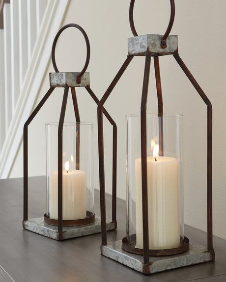 Furniture City Houma - Ashley Furniture - Diedrick Lantern (Set of 2) - Lantern Set (Set of 2) - A2000346