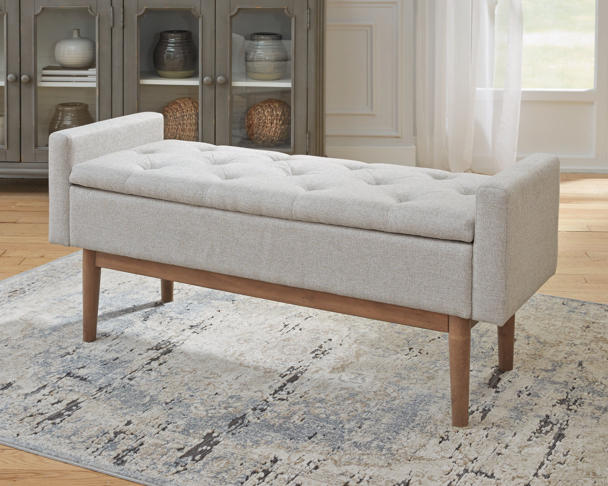 Furniture City Houma - Ashley Furniture - Briarson Storage Bench - Storage Bench / Beige/Brown / 50"W x 18"D x 22"H - A3000247