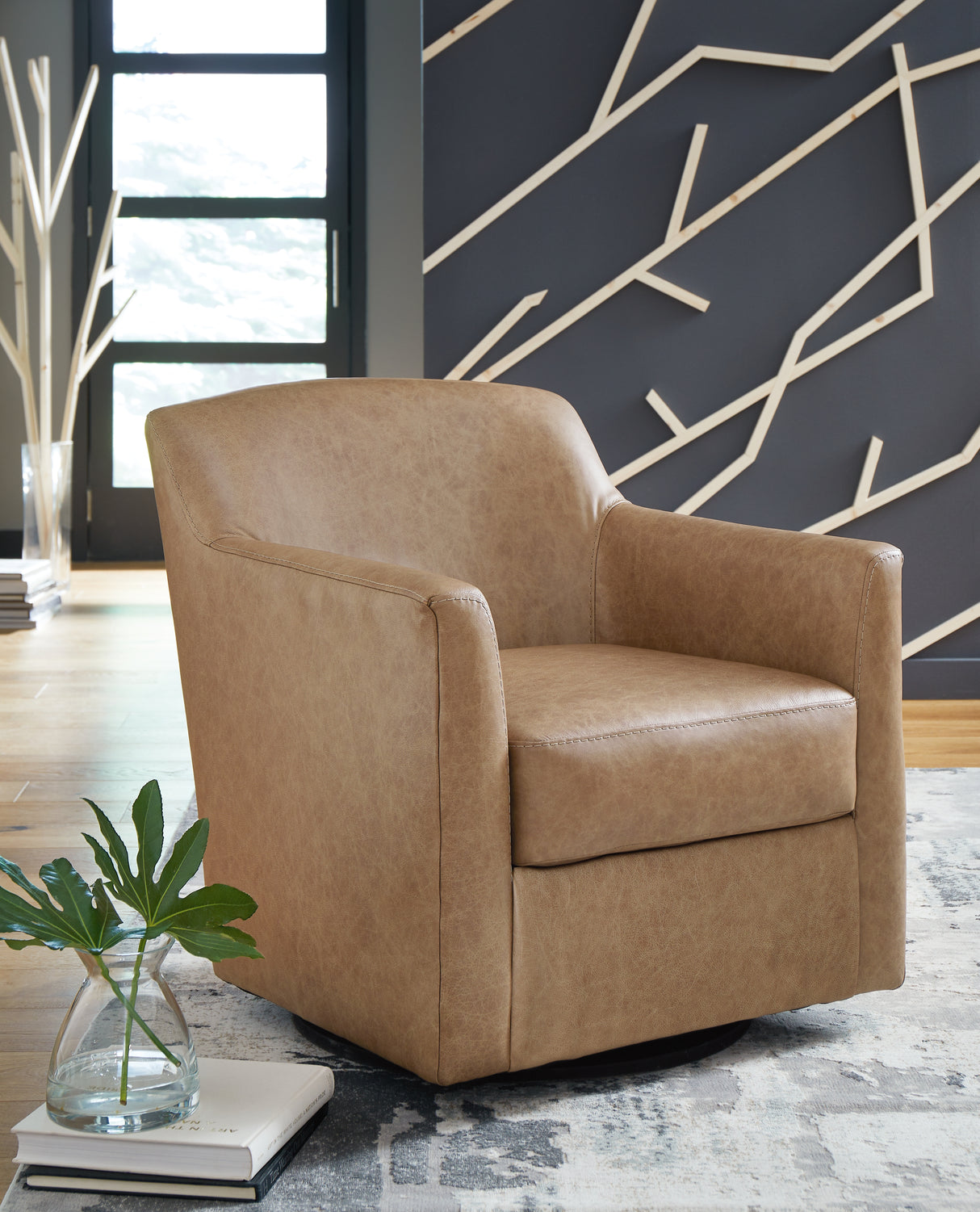 Furniture City Houma - Ashley Furniture - Bradney Swivel Accent Chair - Swivel Accent Chair / Tumbleweed - A3000323